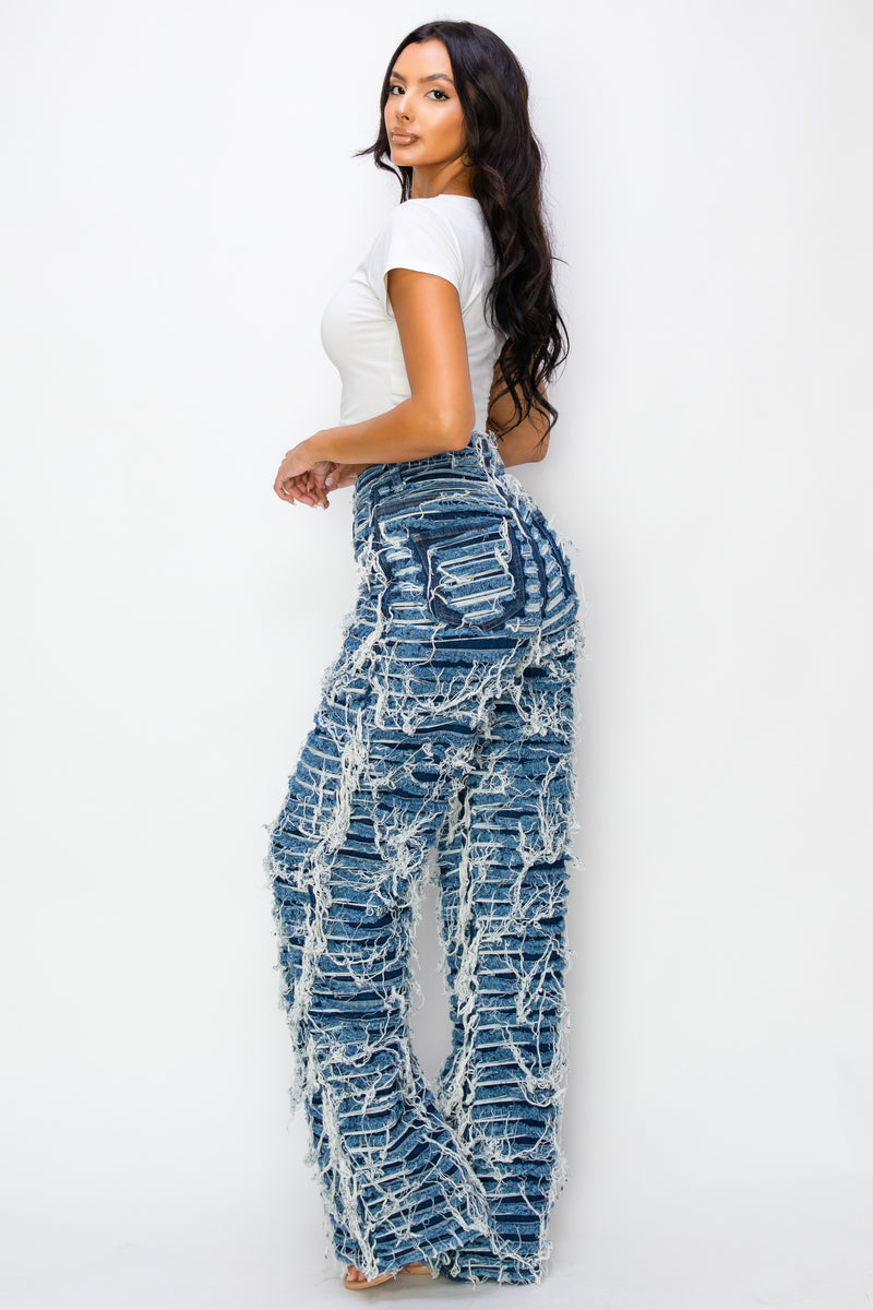 40564 Women's Super Distressed Relaxed Fit Jeans – Aphrodite Jeans