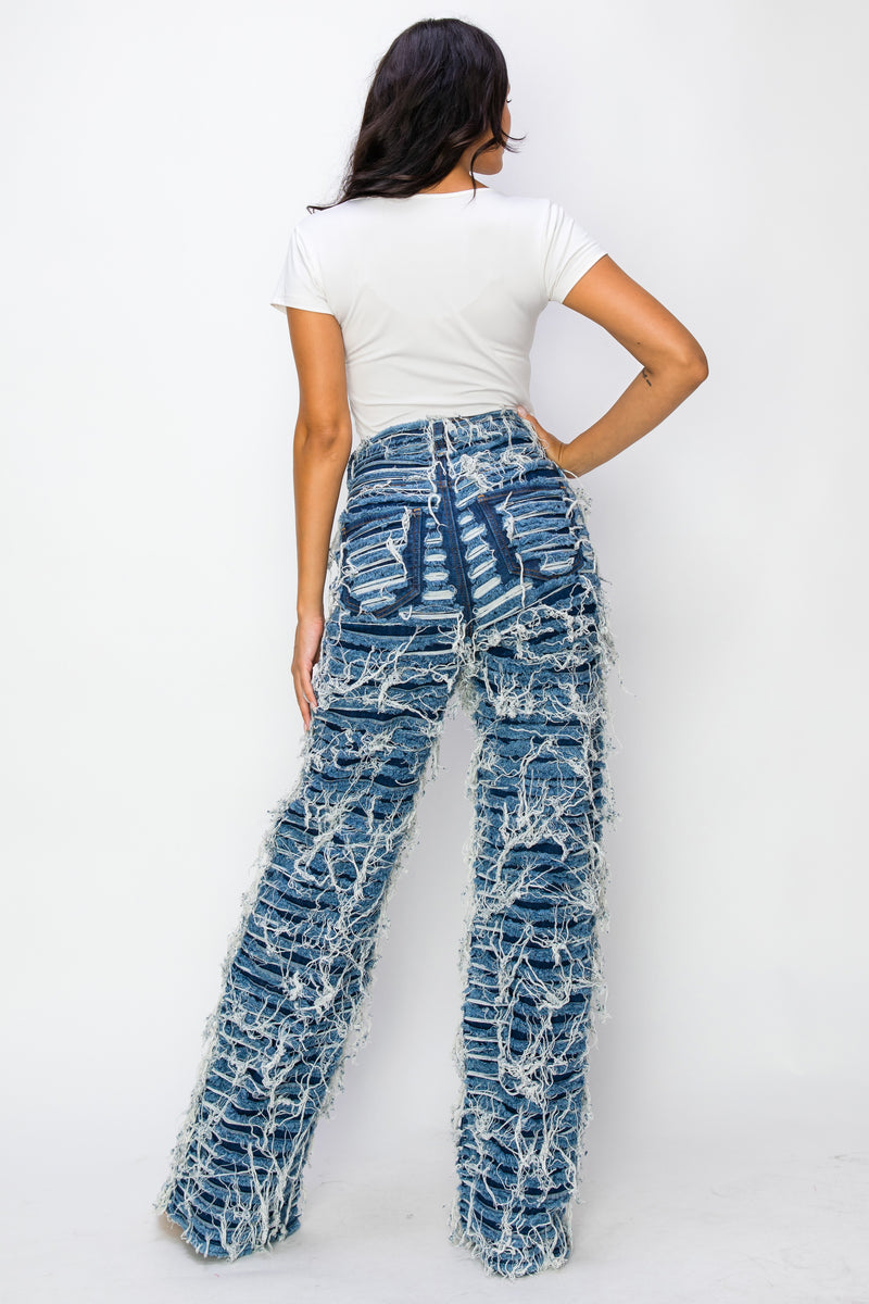40564 Women's Super Distressed Relaxed Fit Jeans – Aphrodite Jeans