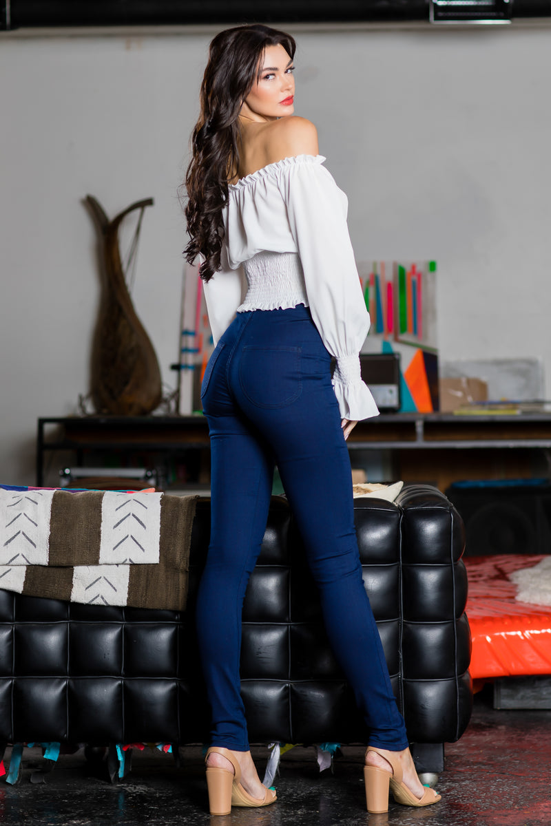 Indigo Fashion Nova Super High Waist Denim Skinnies Super High