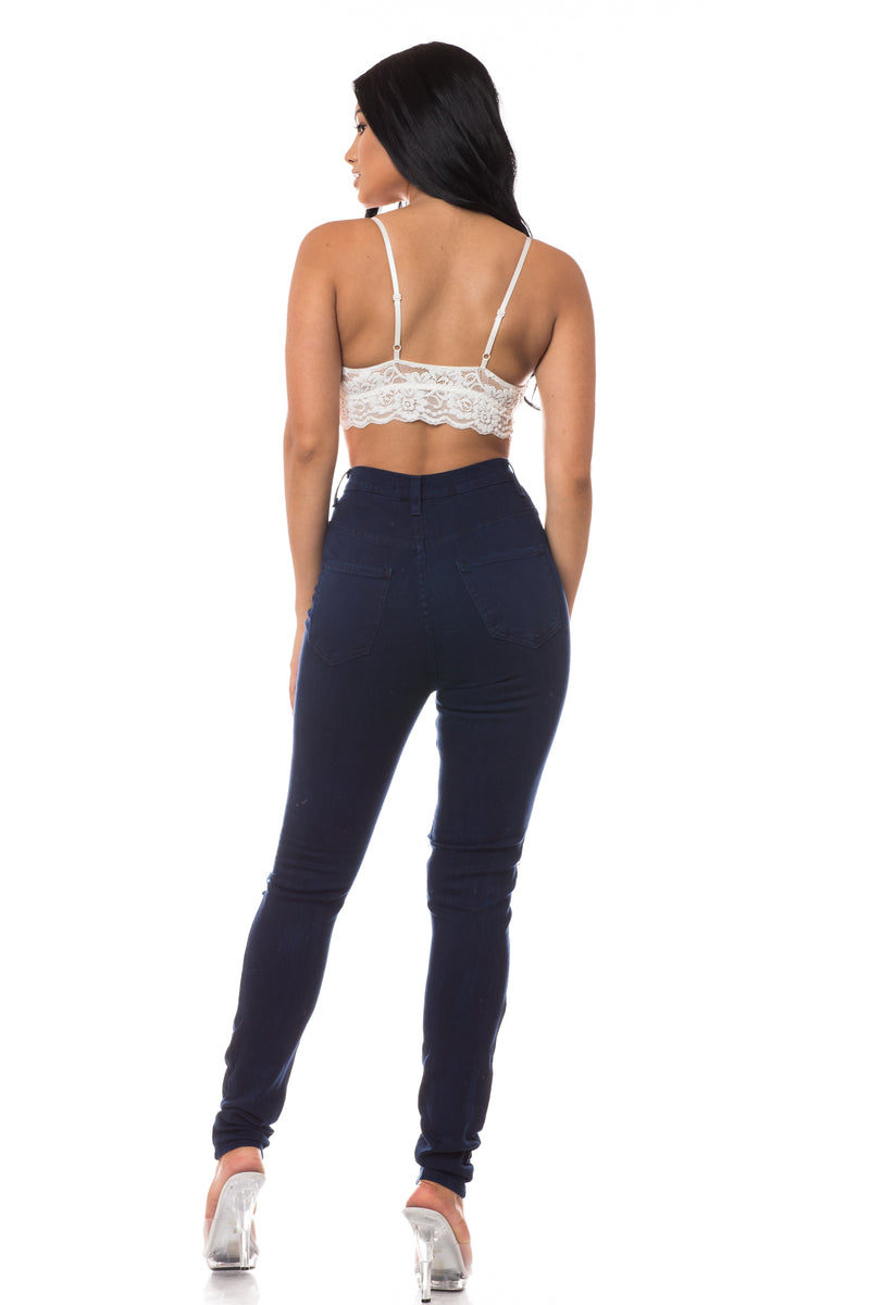 Super High Waisted Overdyed Distressed Skinny Jeans – Aphrodite Jeans