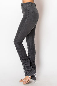 40578 High Rise Skinny Scrunchy Jeans