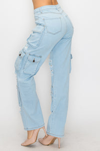40584 Women's High Rise Cargo Pants w/ Extra Front Cargo Pockets