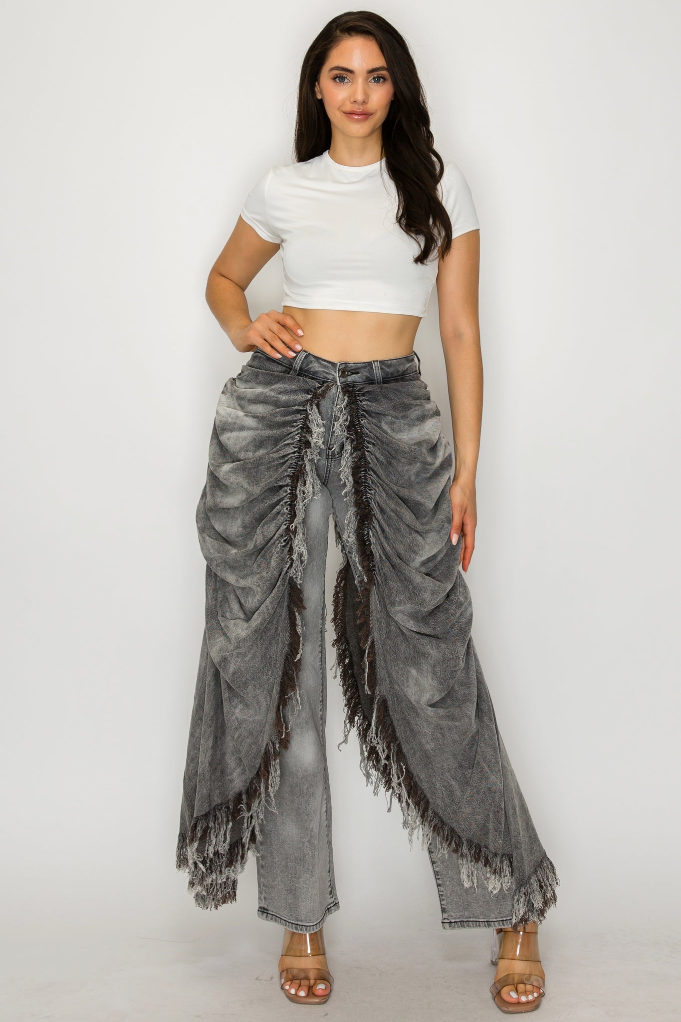40598 Draped Long Skirt Pants