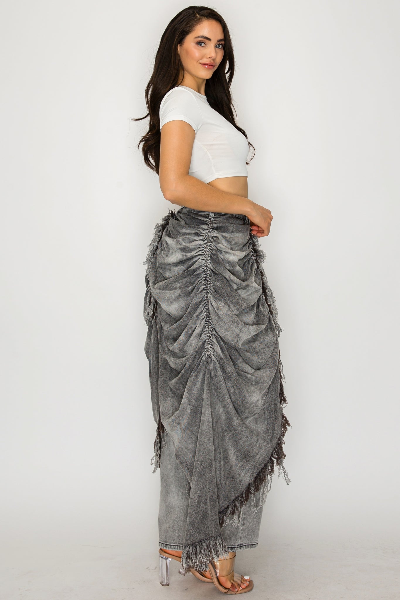 40598 Draped Long Skirt Pants