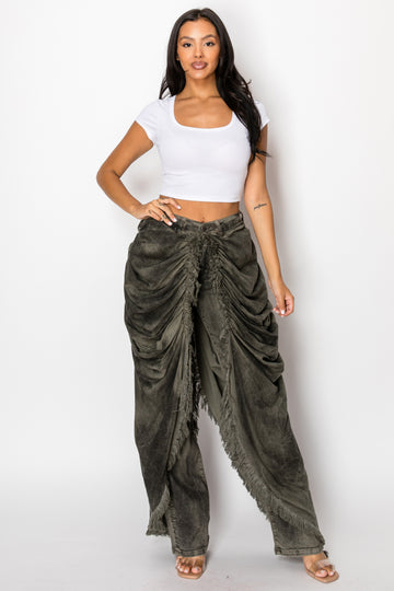 40598 Draped Long Skirt Pants