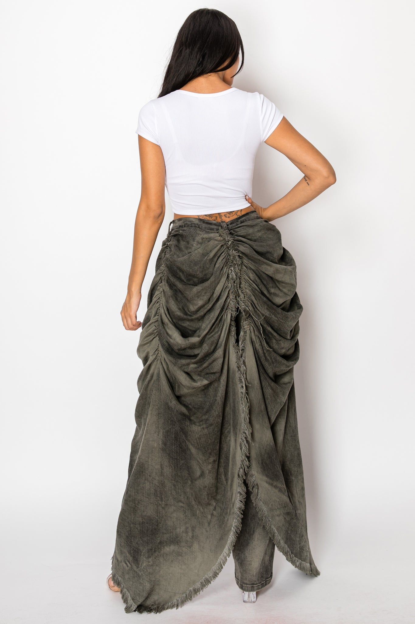 40598 Draped Long Skirt Pants