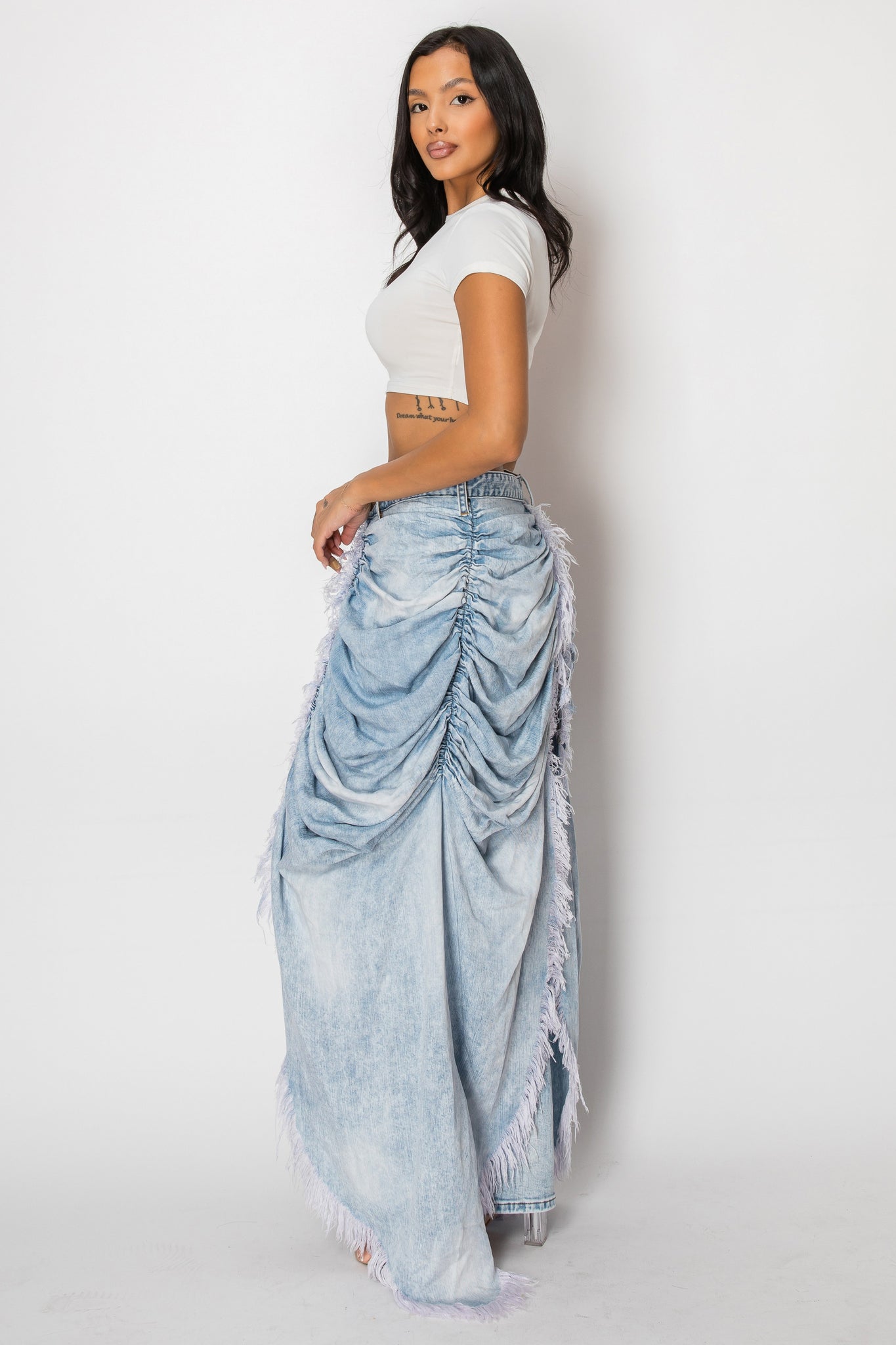 40598 Draped Long Skirt Pants