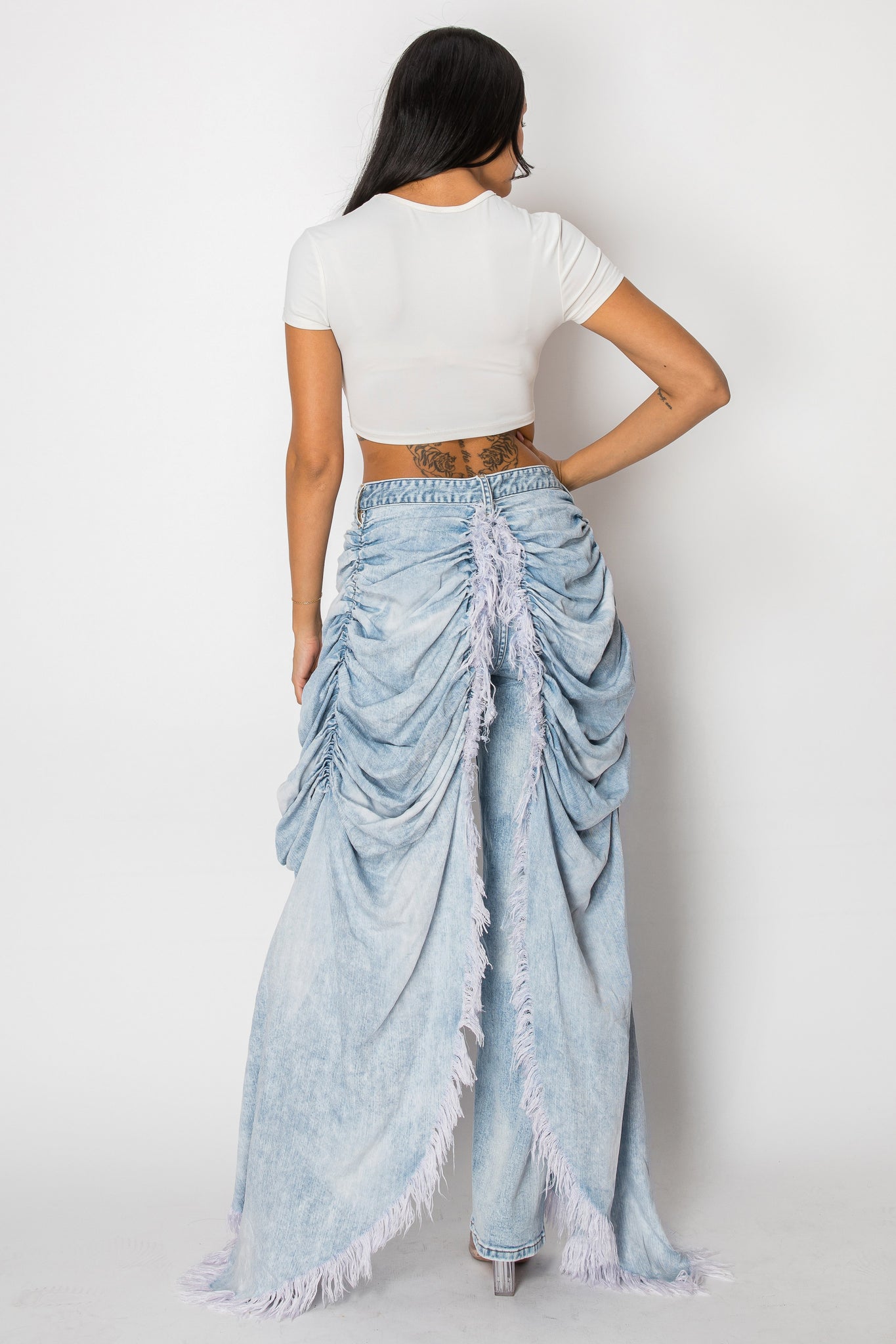 40598 Draped Long Skirt Pants