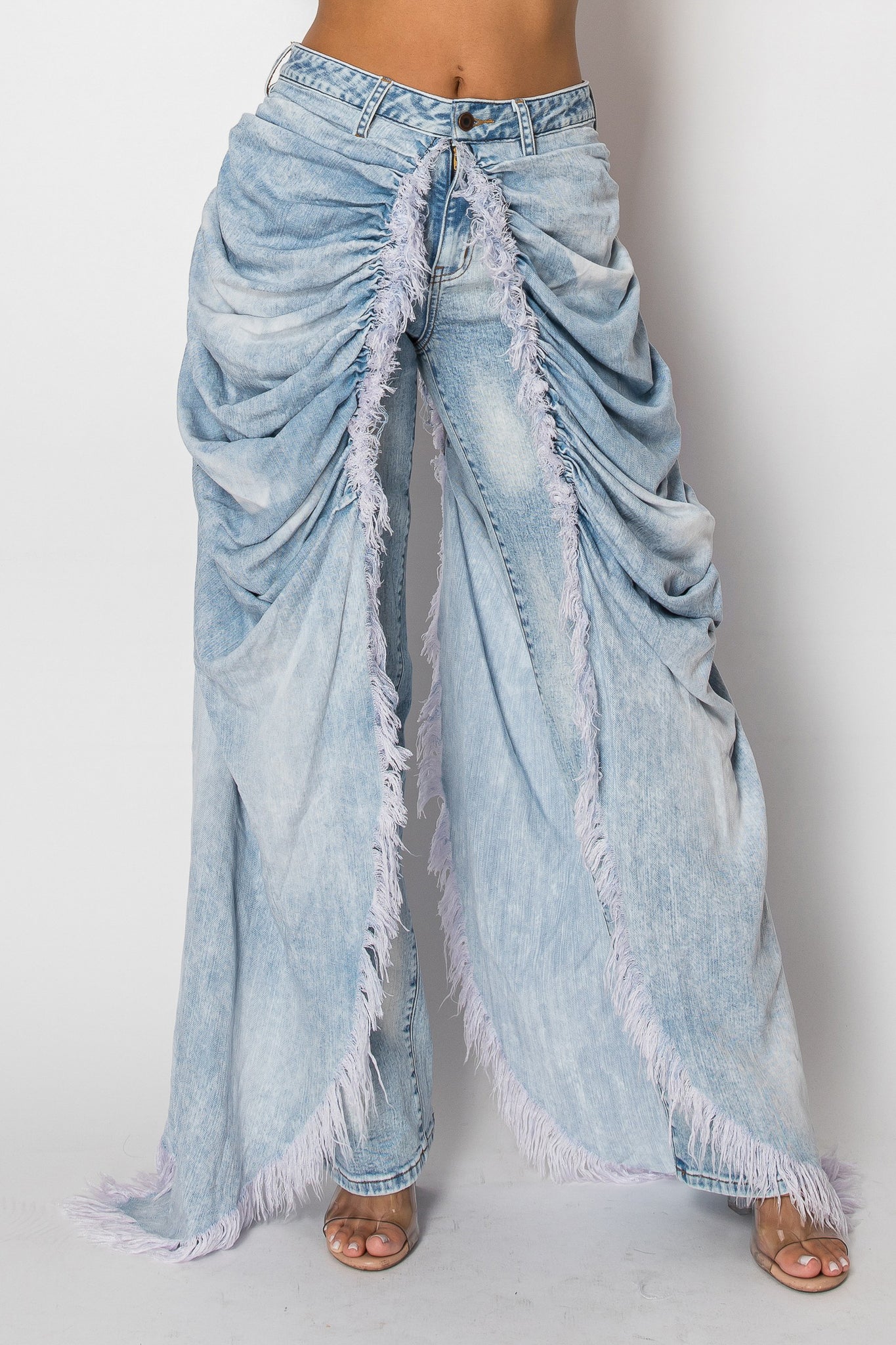 40598 Draped Long Skirt Pants