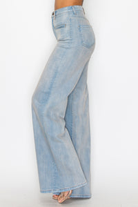 40767 High Rise Wide Leg Vintage Washed Jean