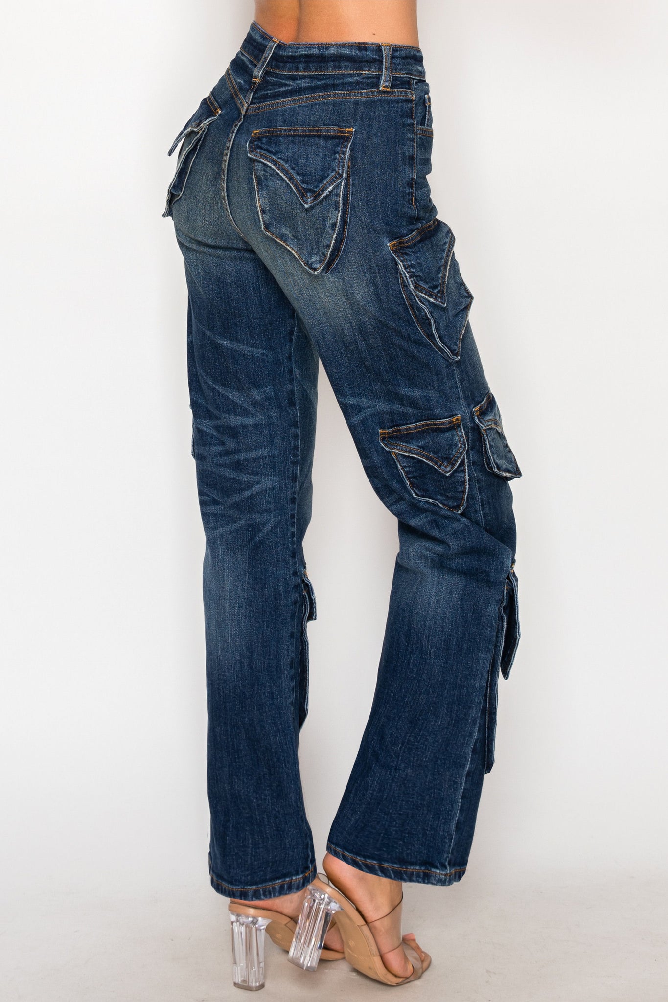 40772 High Rise Multi-Pocket Cargo Pants