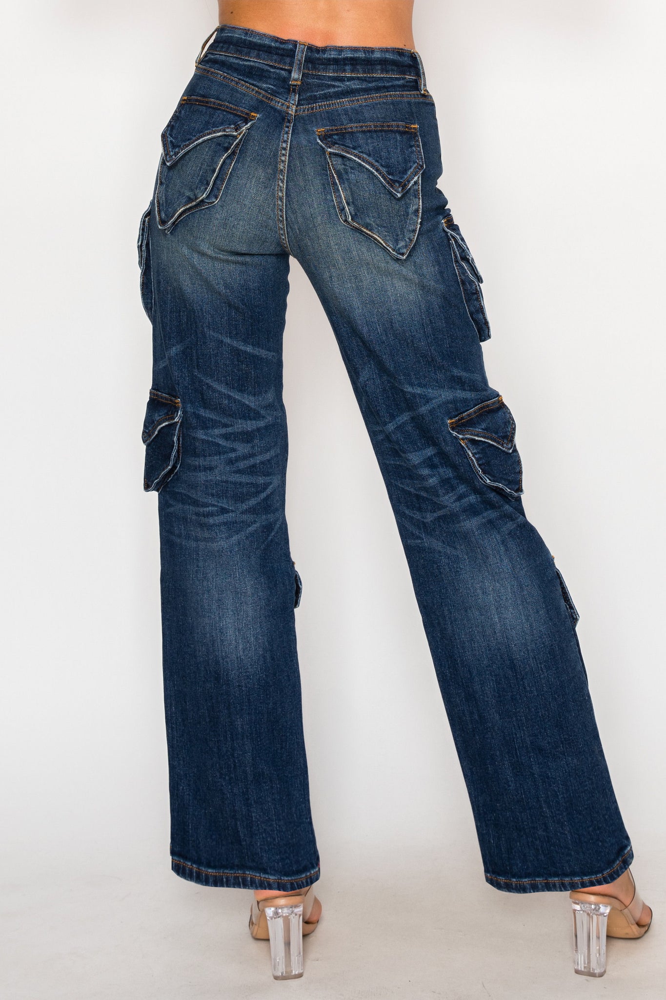 40772 High Rise Multi-Pocket Cargo Pants