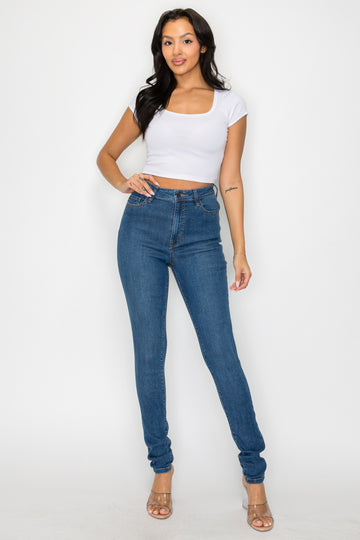 41000 Basic High Rise Real 5Pockets Skinny Jeans