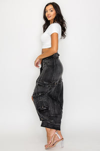 5051P Destroyed Jacket Inspired Denim Skirts