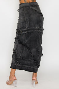 5051P Destroyed Jacket Inspired Denim Skirts