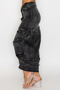 5051P Destroyed Jacket Inspired Denim Skirts