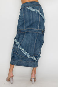 5051P Destroyed Jacket Inspired Denim Skirts
