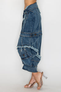 5051P Destroyed Jacket Inspired Denim Skirts