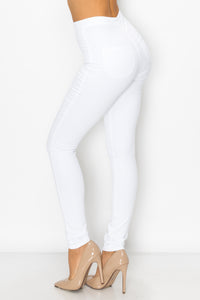1166 Women's Super High Waisted Color Skinny Jeans