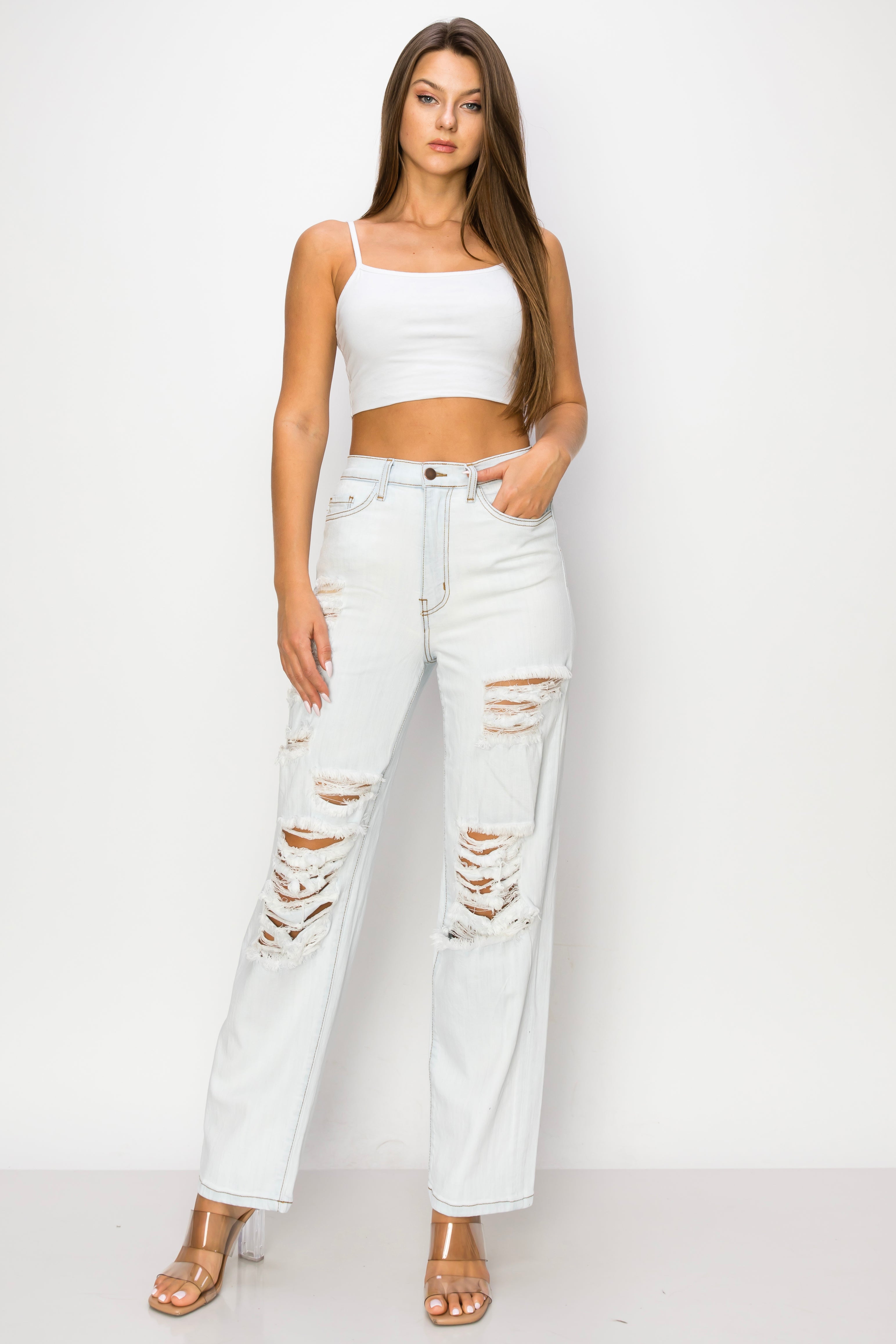 40403 Women's High Rise Straight Jean with