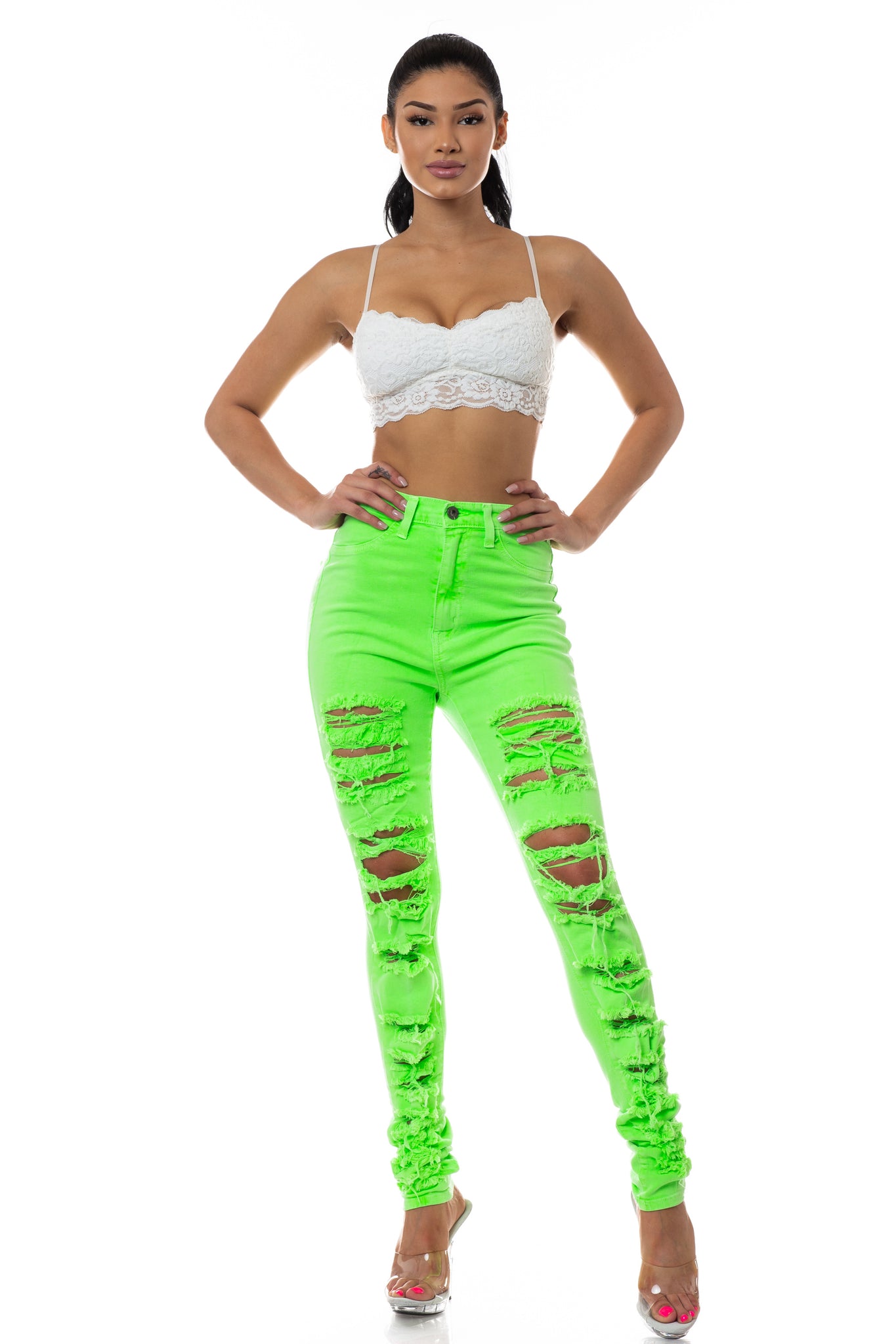 Wide Legged Neon Linen Pants – TATA LA