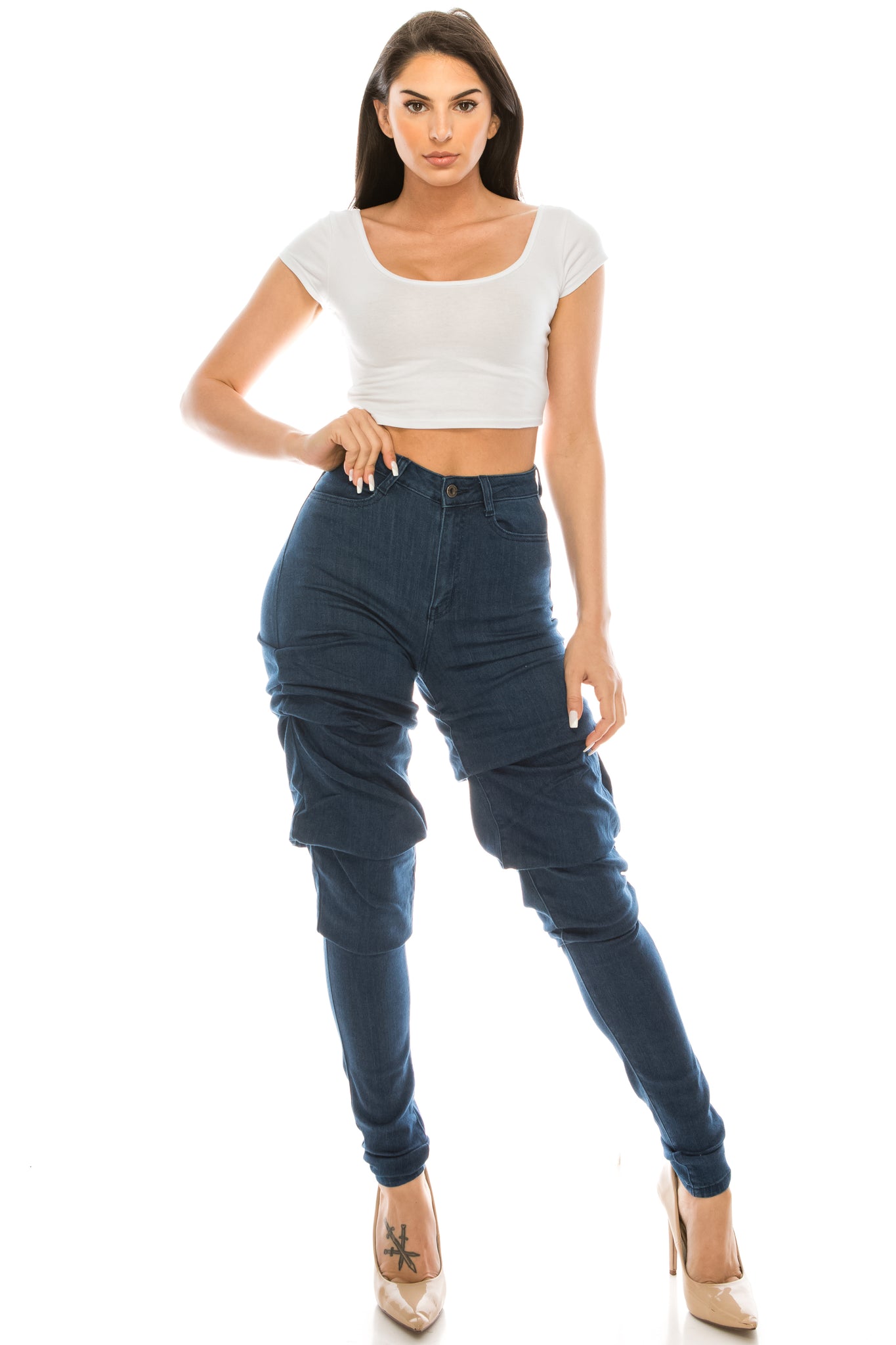 Super High Waisted Scrunch Up Ruched Jeans – Aphrodite Jeans