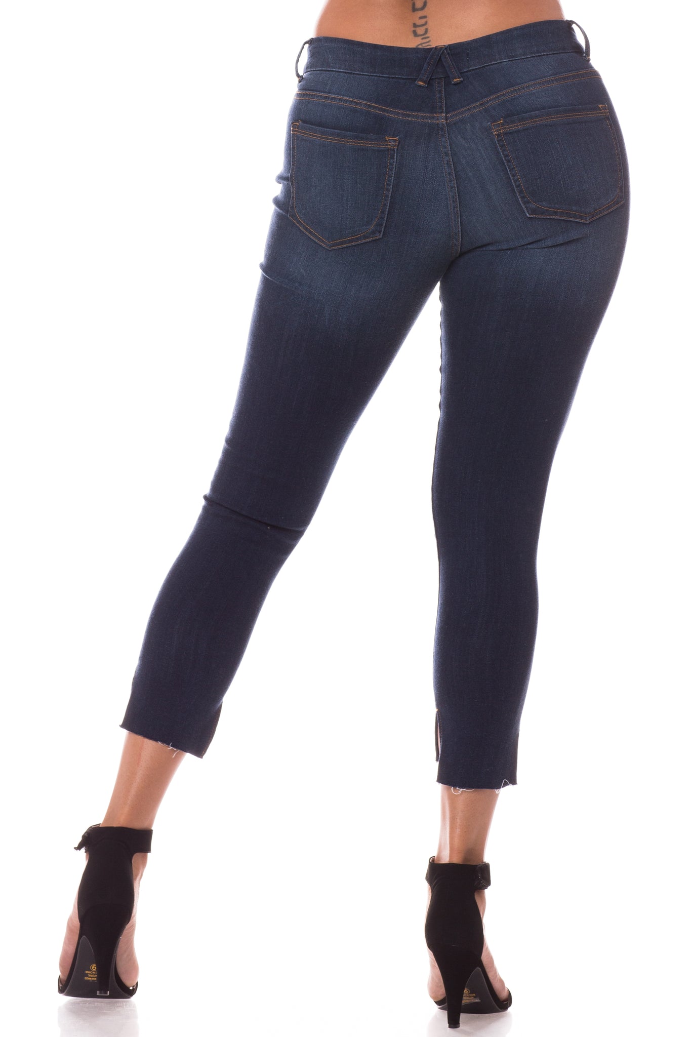 1254 Women's Mid Rise Cropped Skinny Jeans