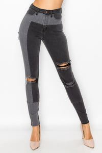 Super High Waisted Distressed Frayed Flare Jeans with Cut Outs – Aphrodite  Jeans