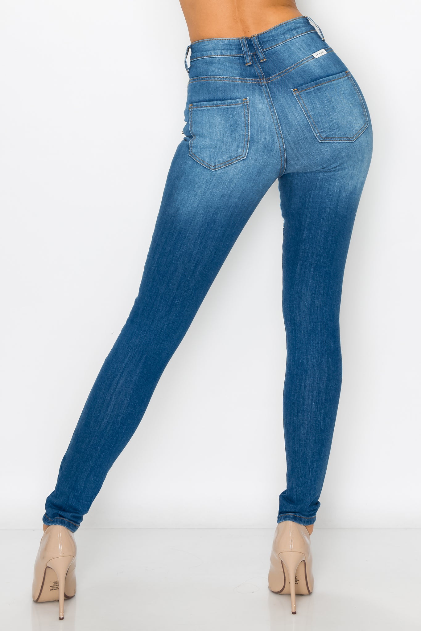 Super Aphrodite Waisted Outs Distressed Jeans with High – Jeans Cut Flare