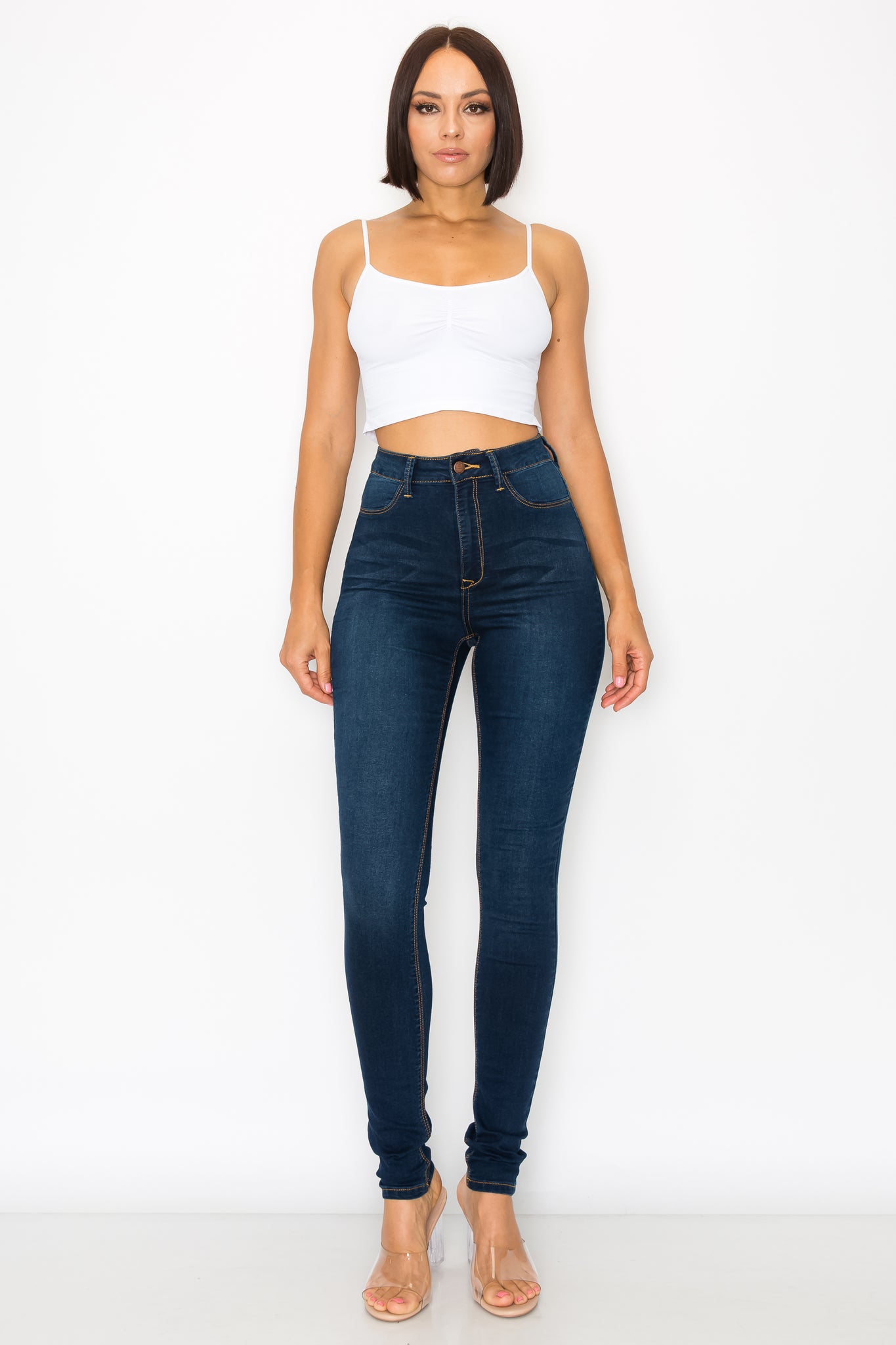 4367 Women's High Waisted Skinny Jeans